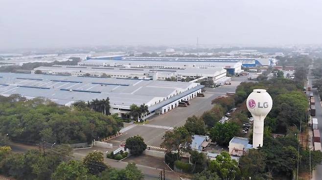 [서울=뉴시스]LG전자의 인도 푸네 공장 전경. (사진=LG전자 제공) 2025.04.15. photo@newsis.com *재판매 및 DB 금지