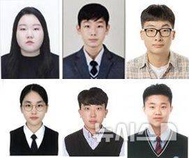 [전주=뉴시스] 제12회 전북자치도 자랑스러운 청소년상 수상자 위 왼쪽부터 효행 김은솔(국립군산대), 선행 김가온(배영고), 면학 김재현(전북공고) 아래 예체능 최은지(왕신여고), 국제화 고성민(국립군산대), 장애 임성택(양현고). *재판매 및 DB 금지