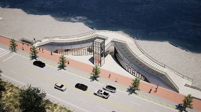 송도해수욕장 바다시청 조감도. 포항시 제공