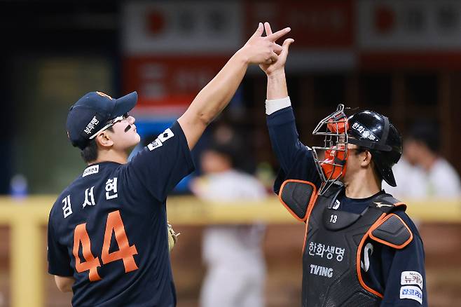 한화 마무리 김서현. 연합뉴스