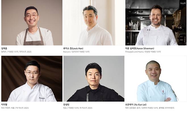 제주신화월드 갈라 디너 참여 셰프.