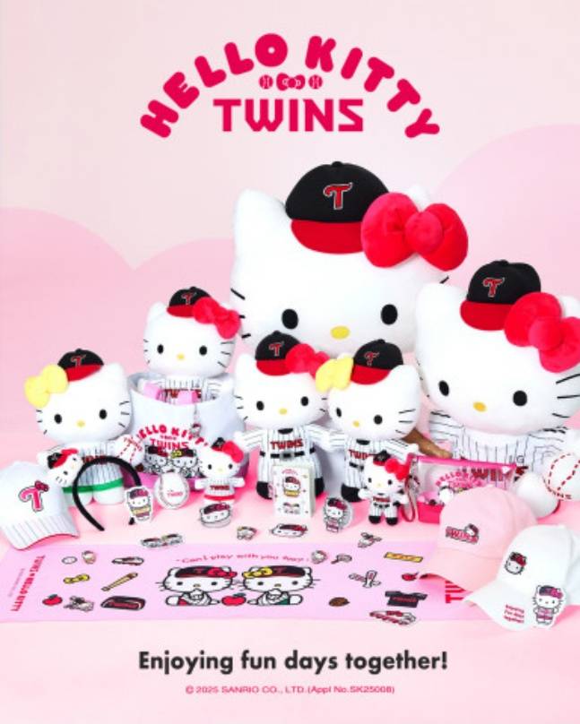 LG 트윈스-헬로키티 컬래버레이션 이미지. /사진=LG 트윈스 제공