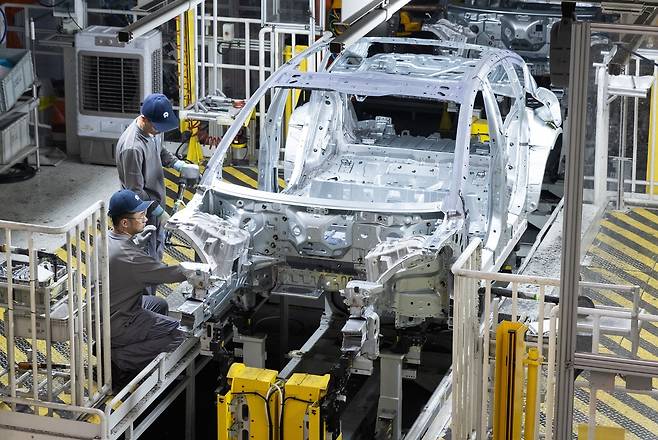 중국 전기차 업체 니오의 중국 헤페이 공장 [EPA 연합뉴스 자료사진. 재판매 및 DB 금지]