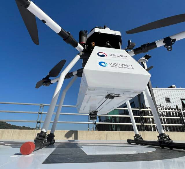 덕적도에서 배달 업무에 투입된 파블로항공 드론 'PA-H3' (사진=지디넷코리아 신영빈 기자)