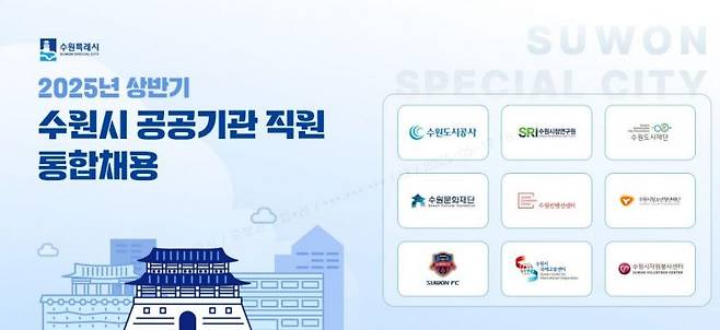 수원시 공공기관 직원 통합채용 공고