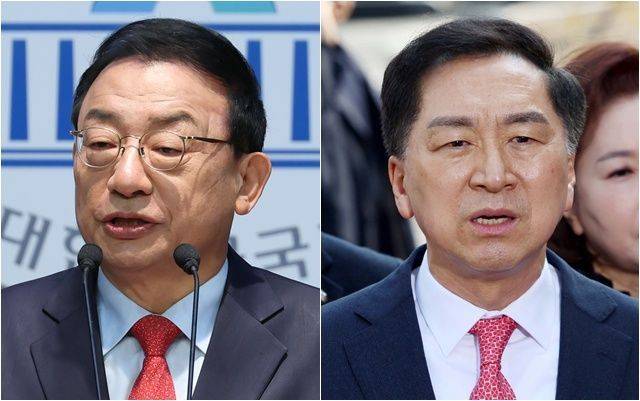 김문수 국민의힘 대선 후보가 13일 국민의힘 중앙선거대책위원회의 공동선대위원장으로 이정현(왼쪽) 전 대표, 김기현 의원을 임명했다. ⓒ뉴시스·데일리안 홍금표 기자