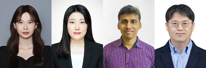 각 논문의 주저자와 연구 책임교수(왼쪽부터 정소진·권신영 씨 ,칼루술링감 씨 ,심준호 교수)