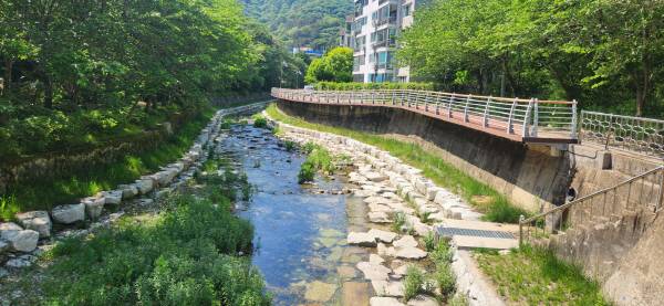 지난해 생태하천 복원사업을 완료한 창원 양곡천. 창원시 제공