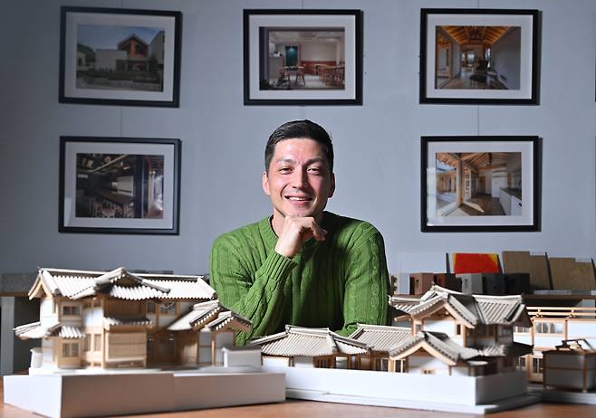Urbandetail Architecture co-founder and principal Daniel Tandler poses for photos during an interview with The Korea Herald on April 25 at Urbandetail Architecture in Jung-gu, Seoul. (Im Se-jun/The Korea Herald)