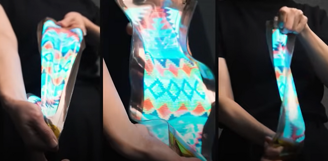 스트레처블 디스플레이. [사진출처 = LG디스플레이]