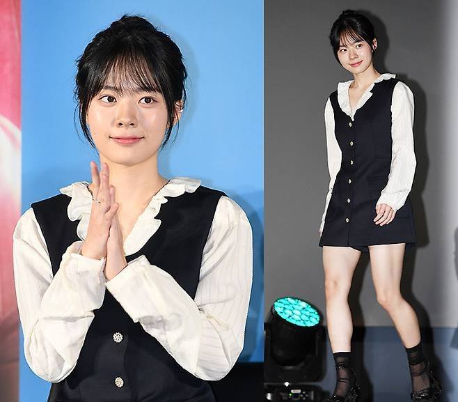 이재인은 신인답지 않은 감각적인 스타일링으로 시선을 사로잡았다. 사진=천정환 기자