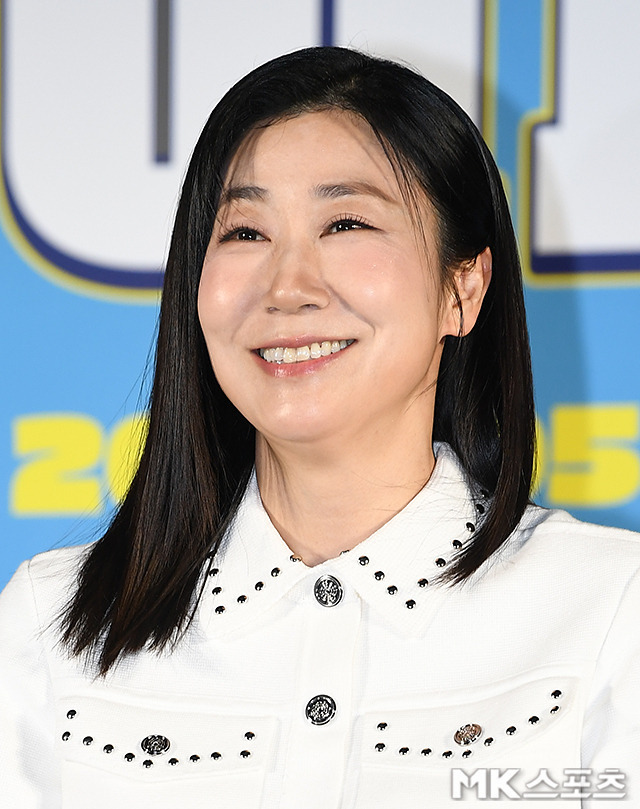 배우 라미란이 12일 오전 서울 광진구 롯데시네마 건대입구에서 열린 영화 ‘하이파이브’ 제작보고회에 참석했다.사진=천정환 기자