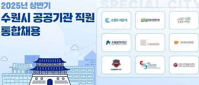 수원시, 상반기 공공기관 직원 통합채용 안내. /사진제공=수원시