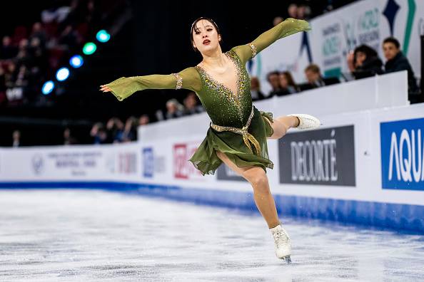 유영이 지난해 3월 캐나다 몬트리올에서 열린 ISU 피겨 세계선수권대회에서 연기하는 모습   [게티이미지]