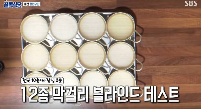 백종원 대표는 2018년 ‘백종원의 골목식당’에서 한 막걸리 업체를 컨설팅하면서 블라인드 테스트로 막걸리 12종을 맞춘 바 있다.[SBS 캡처]