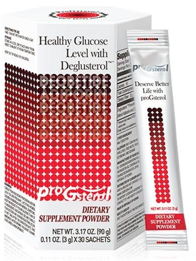 혈당 조절 건강기능식품 프로지스테롤. [케어젠 홈페이지 갈무리]