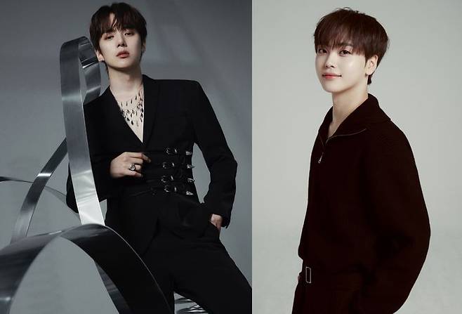 [서울=뉴시스] 그룹 '몬스타엑스' 멤버 민혁(왼쪽)과 그룹 '크래비티' 멤버 형준이 내달 개편을 마치고 돌아오는 MBC M·MBC 에브리원 예능물 '주간아이돌'의 MC로 발탁됐다. (사진=MBC M·MBC 에브리원 '주간아이돌'제공) 2025.05.13. photo@newsis.com *재판매 및 DB 금지