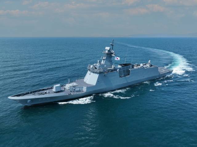 HD현대중공업이 건조한 울산급 Batch-II(대구급) 호위함(FFG-826) 7번함인 ‘천안함’. 사진 제공=해군