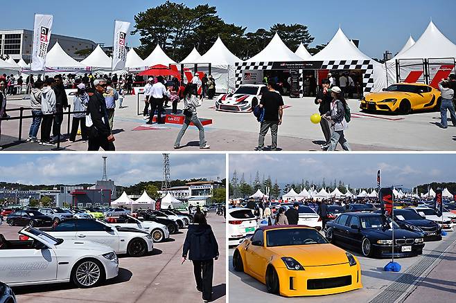 서울모빌리티쇼와 완전히 다른 분위기의 보령·AMC 국제 모터 페스티벌의 현장. 사진: 김학수 기자