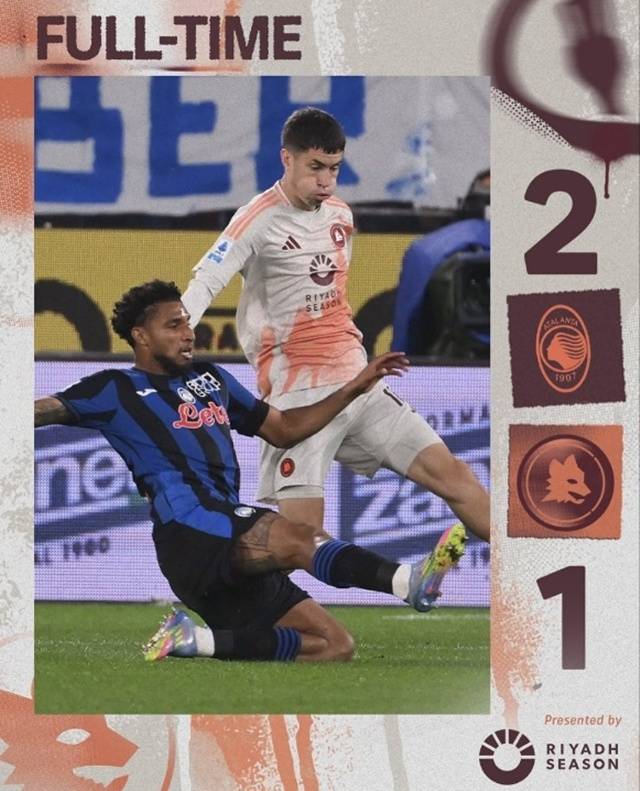 최종 스코어. /사진=AS로마 SNS