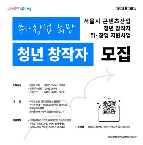 서울시 청년 창작자 취·창업 지원사업 [서울시 제공. 재판매 및 DB 금지]
