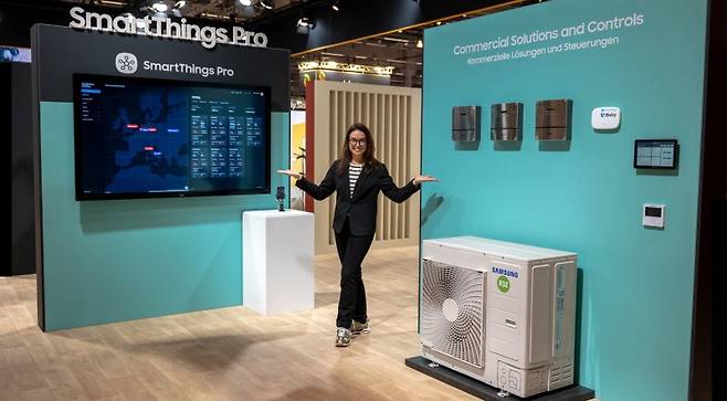 지난 3월 삼성전자가 독일 프랑크푸르트에서 열린 냉난방공조 전시회 'ISH 2025'에서 선보인 상업용 냉난방공조 시스템 삼성전자 제공