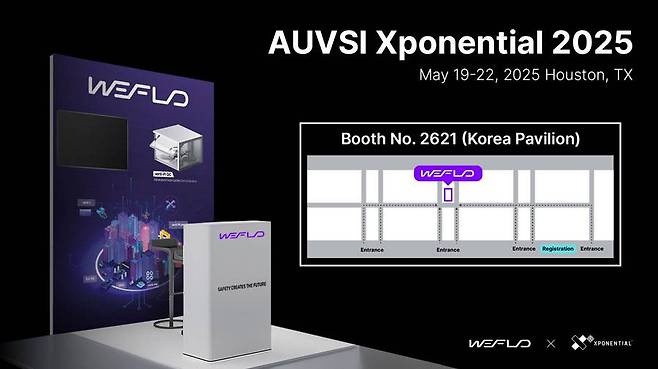 위플로의 AUVSI Xponential 2025 부스 이미지 / 출처=위플로