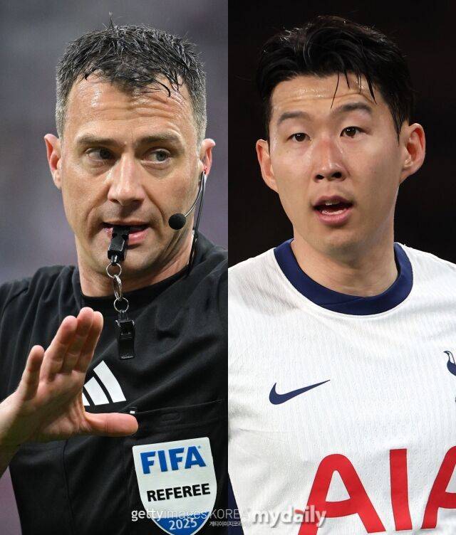 펠릭스 츠바이어 심판과 손흥민/게티이미지코리아