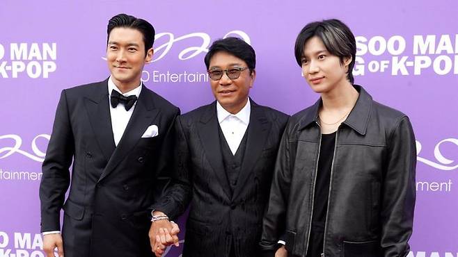 [서울=뉴시스] 최시원, 이수만, 태민. (사진 = A2O엔터테인먼트 제공) 2025.05.14. photo@newsis.com *재판매 및 DB 금지