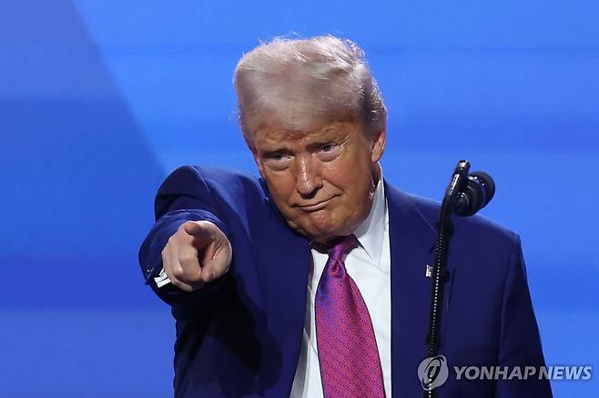 도널드 트럼프 미 대통령 [리야드 EPA=연합뉴스. 재판매 및 DB 금지]