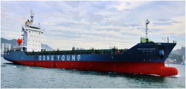 대선조선에서 건조한 1천TEU급 컨테이너선 [대선조선 제공]