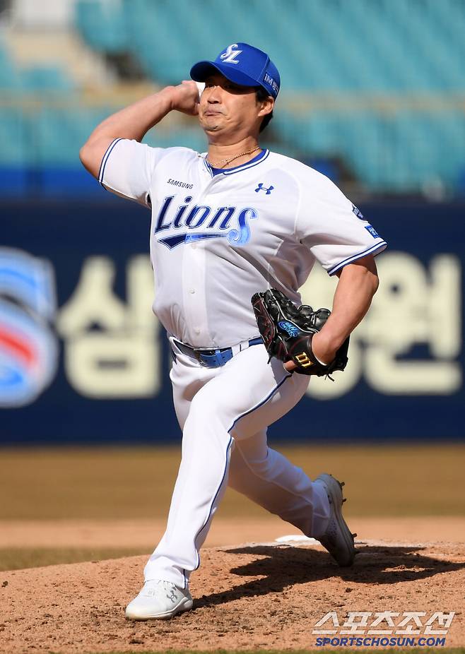 13일 대구 삼성라이온즈파크에서 열린 삼성 라이온즈와 LG 트윈스의 시범경기. 삼성 오승환이 역투하고 있다. 대구=박재만 기자 pjm@sportschosun.com/2025.03.13/