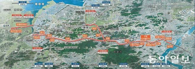 신안산선 노선도. 광명시 제공