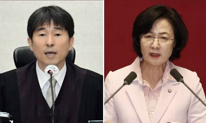 지귀연 부장판사(왼쪽), 추미애 더불어민주당 의원/사진=뉴시스, 뉴스1