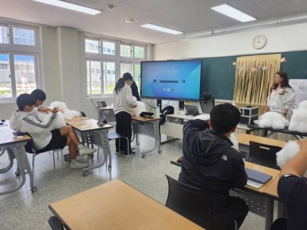 동물자원과 수업장면. 박화선기자