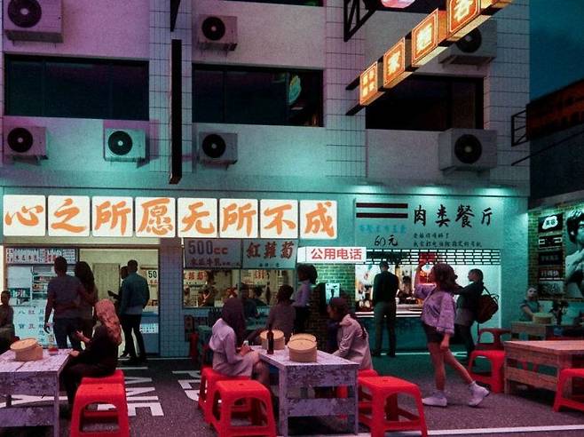 충장로에 조성될 홍콩의 거리 조감도.  광주 동구