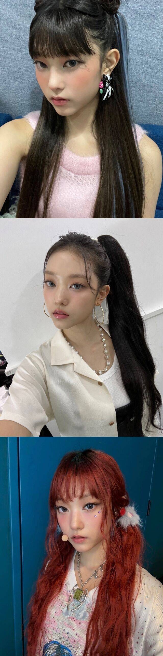 그룹 뉴진스 멤버 해린의 셀카 / 뉴진스 멤버들 인스타그램