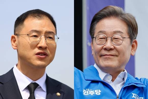 국민의힘을 탈당한 김상욱 무소속 의원이 15일 이재명 더불어민주당 대통령 후보에 대해 지지 선언을 했다. 연합뉴스