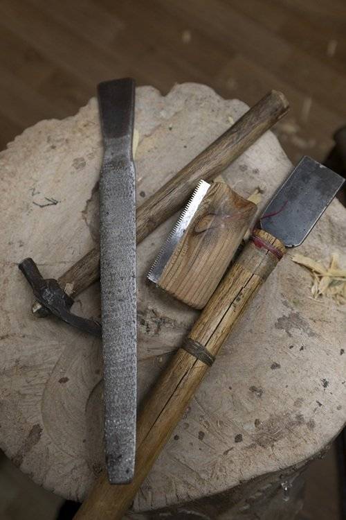 고(故) 김박영(국가무형유산 궁시장 보유자, 1996년 인정) 궁장이 50년 이상 사용한 도구.