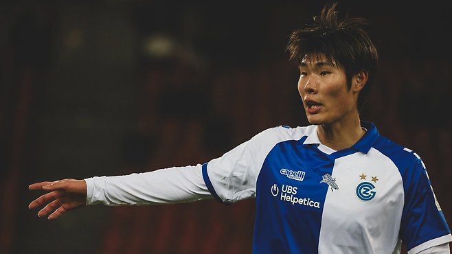 스위스 그라스호퍼 공격수 이영준. 그라스호퍼 홈페이지 캡처