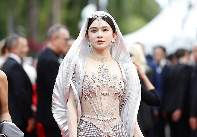 ▲ 칸 레드카펫에 참석한 자오잉쯔. ⓒ연합뉴스/EPA