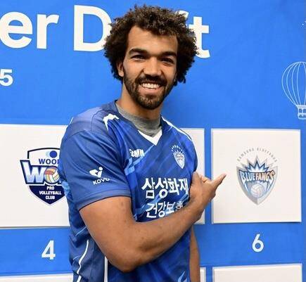 삼성화재 유니폼을 입은 외국인 거포 미힐 아히 [한국배구연맹 제공. 재판매 및 DB 금지]