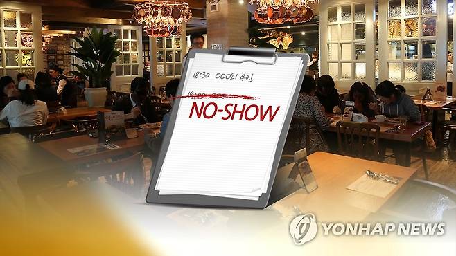 예약 취소 '노쇼'(CG) [연합뉴스TV 제공. 재판매 및 DB 금지]