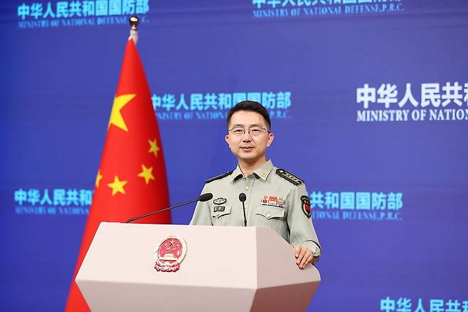 장빈 중국 국방부 대변인 [중국 국방부 제공. 재판매 및 DB 금지]