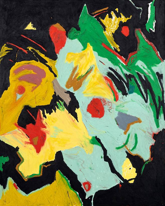 헤롤드 앤카트 Harold Ancart b.1980 Belgian, Untitled, oil stick and colored pencil on paper, 162.5×130.5cm | 2016, 가격 4억2000만~5억 원 (케이옥션 제공)