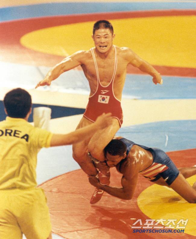 1992년 바르셀로나올림픽 금메달 확정 순간, 사진=스포츠조선 DB