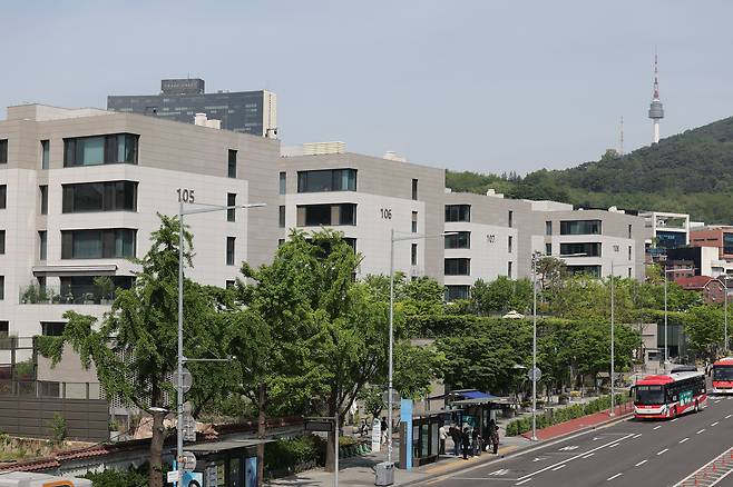 서울 용산구 한남동을 대표하는 고가주택 '나인원한남'. /연합뉴스