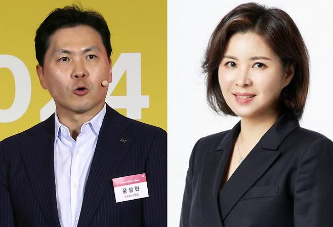 콜마홀딩스 윤상현 부회장(왼쪽), 콜마비앤에이치 윤여원 대표