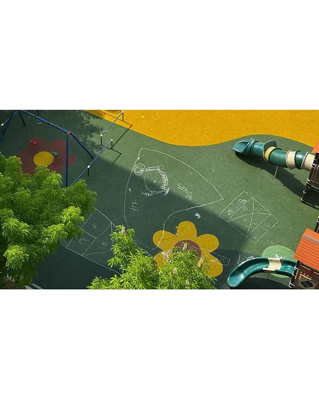 놀이터 분필낙서가 불편한 주민들