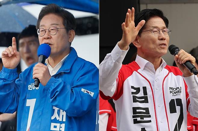 이재명 더불어민주당 대선후보, 김문수 국민의힘 대선후보. / 사진=연합뉴스,뉴스1